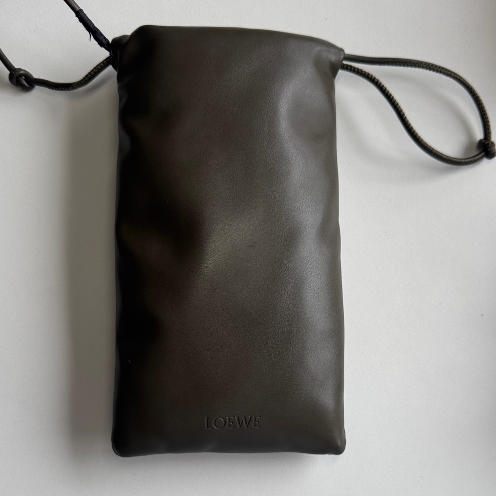 Loewe Dark olive Leather sunglasses case